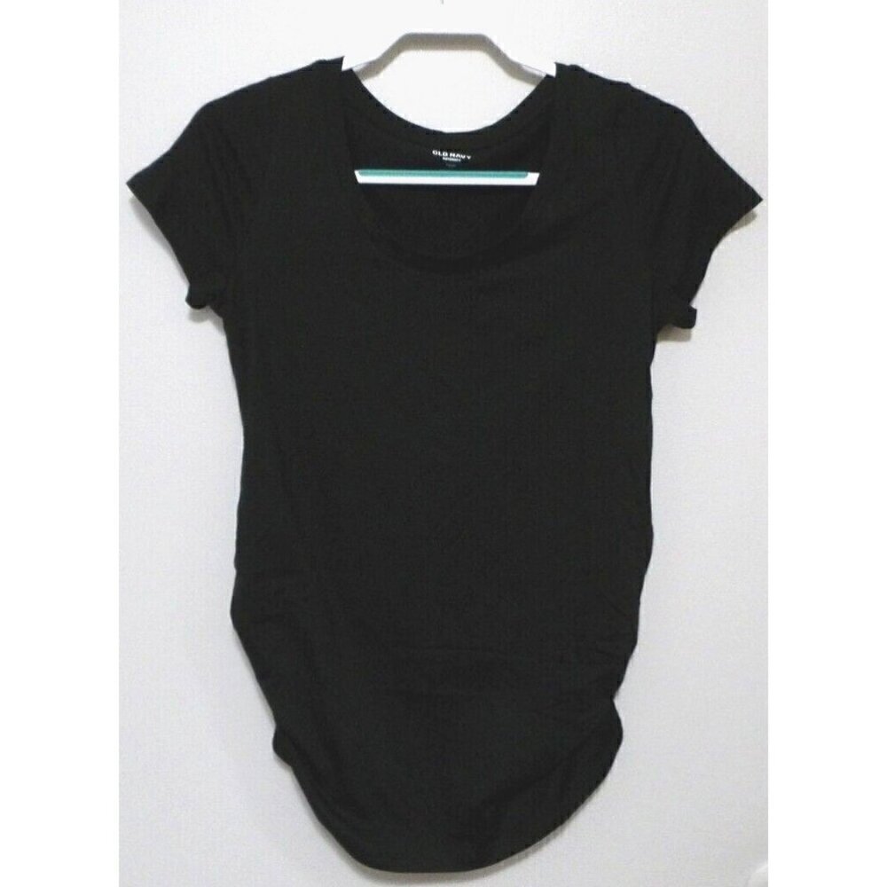 Old Navy Black Short Sleeve Scoop Neck Tee
